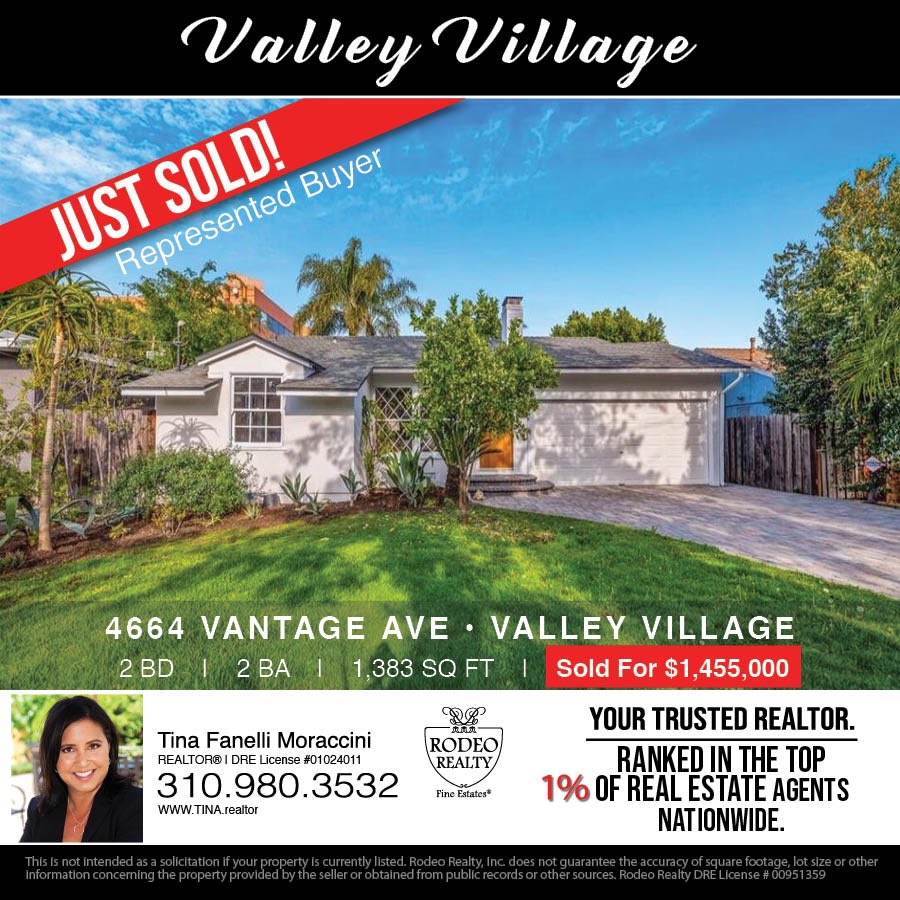 Just sold! Fierce competition in Valley Village, but we did it! #StudioCity #ValleyVillage #SanFernandoValley #Hollywood #HollywoodHills #LuxuryHomes