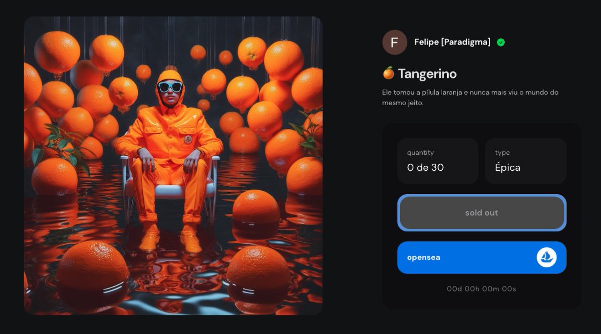 Claimed my first Gota on @Gotasapp 
Nice art <a href="/Felipether/">Felipe ~</a> <a href="/ParadigmaEdu/">Paradigma Education</a> 🍊
#NFT #Crypto #tangerino