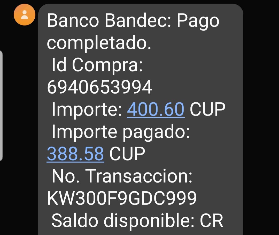 bandeccfgos's tweet photo. Pagar en línea📱, una opción que puede solicitar en el momento de comprar. Una facilidad para no tener que extraer efectivo 💲 de la tarjeta magnética 💳. 

#PagoEnLínea #Enzona #Transfermóvil 
@Bandec97 @ComercioCfgos @CorreosdeCuba
@BancoCentralCub https://t.co/Nsys4Kor3A
