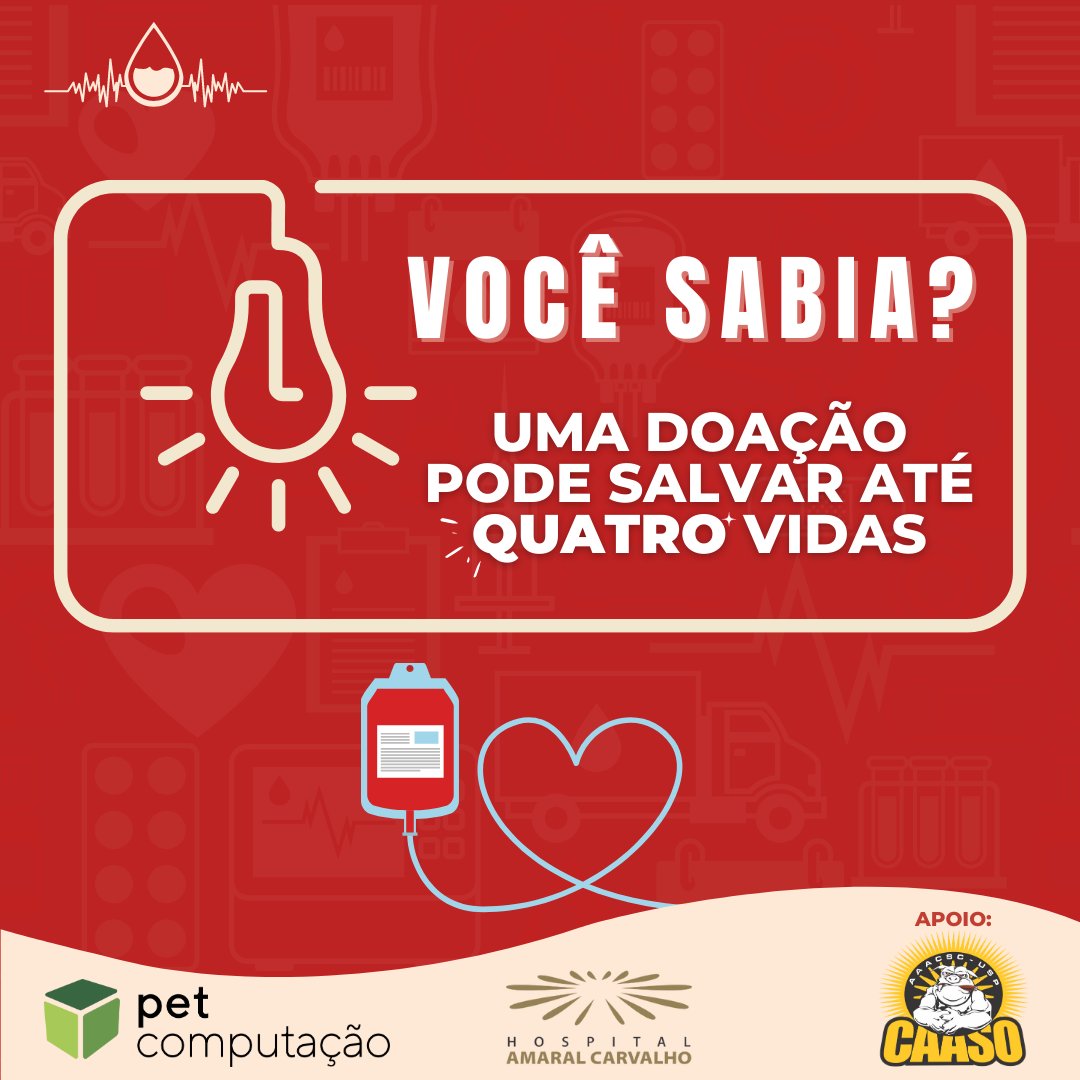 PETComp_USP's tweet photo. A ação ocorrerá no dia 01/06 no Espaço Primavera (Bloco E1 - EESC), entre o período de 18:30 e 20:30. Mais informações sobre os requisitos para a doação em nossa página do instagram ou no site do Hemonúcleo Regional de Jaú. 📌

Contamos com a colaboração de todos! 💚 https://t.co/5mwfYAdJ2P