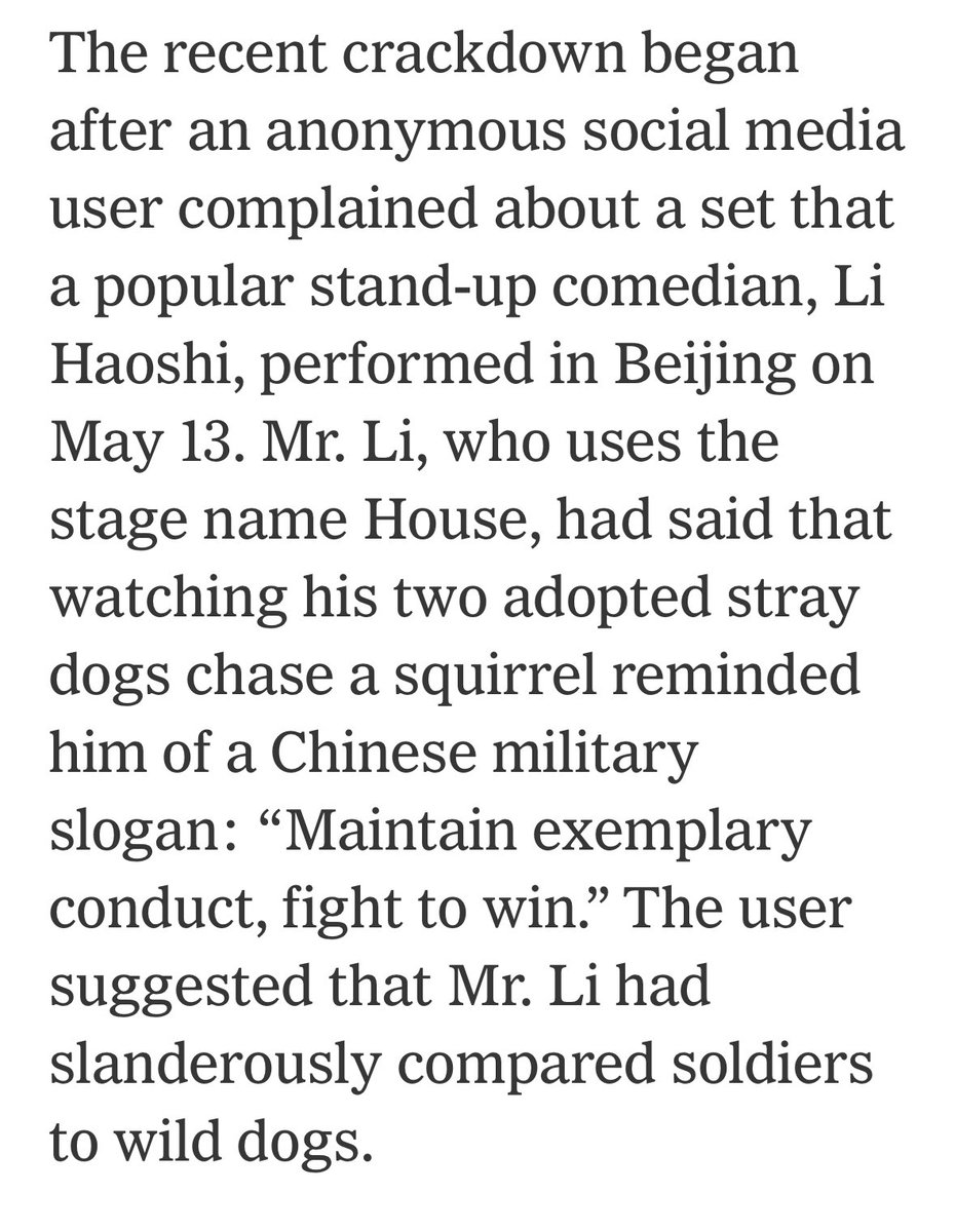 joshsamos's tweet image. Chinese are cracking down on comedians. Apparently this was too much for the censors.