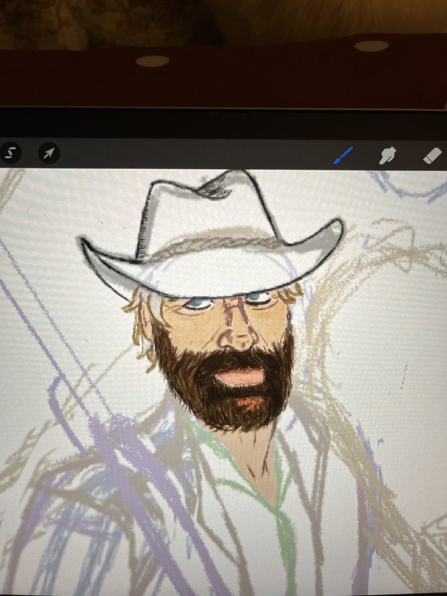 Working on something for my fanfic. For an early chapter that takes place shortly after Isaac and his mom get killed. I gotta make the hat bigger, and no I’m not making him blonde! #OutlawsForLife #RDR2