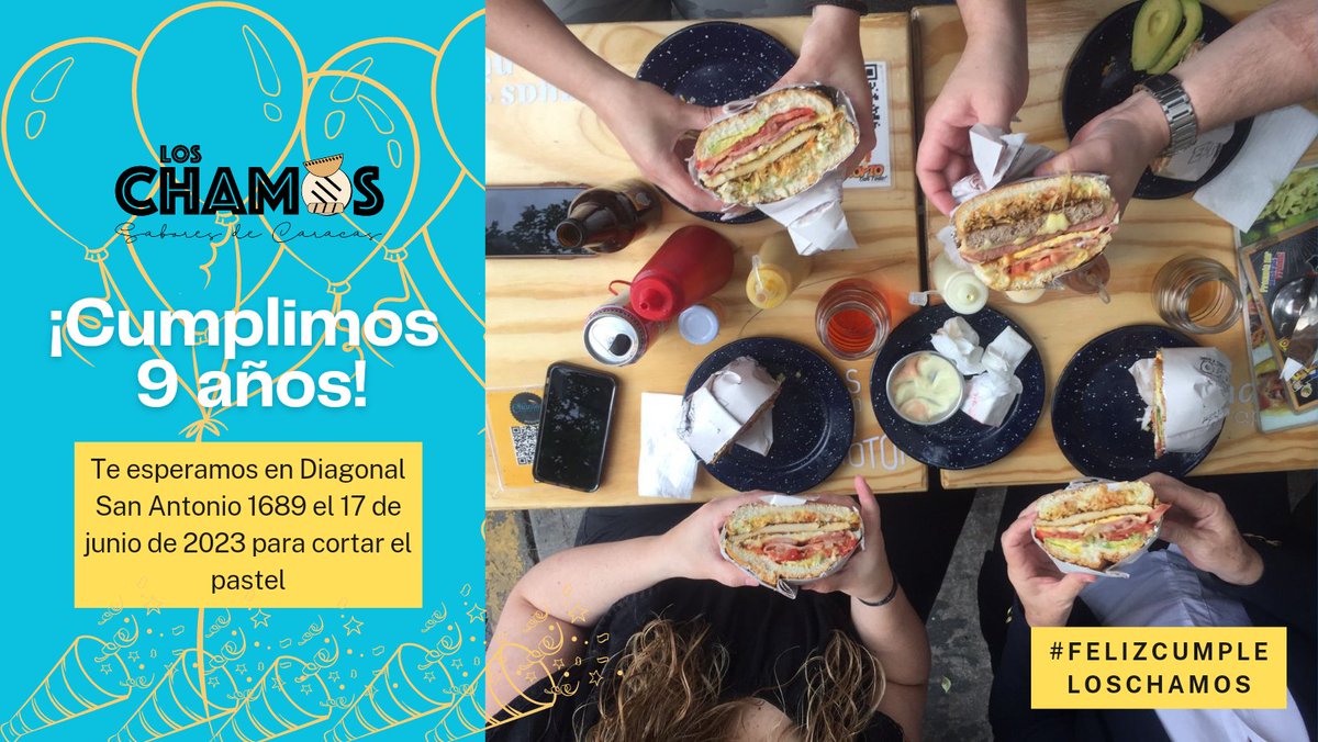 ¡Se acerca el momento de nuestro aniversario 9! 

Y lo que queremos es celebrar contigo donde sea que estés: usa el #FelizCumpleLosChamos y mándanos tus buenos deseos.