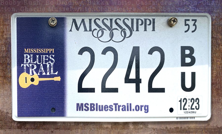 If you live in Mississippi, please consider this option for your license plate. All the proceeds go to help #blues musicians in need as well as support maintenance of the #BluesTrail. If you're outside MS, you can donate here. msbluestrail.org/mississippi-bl…