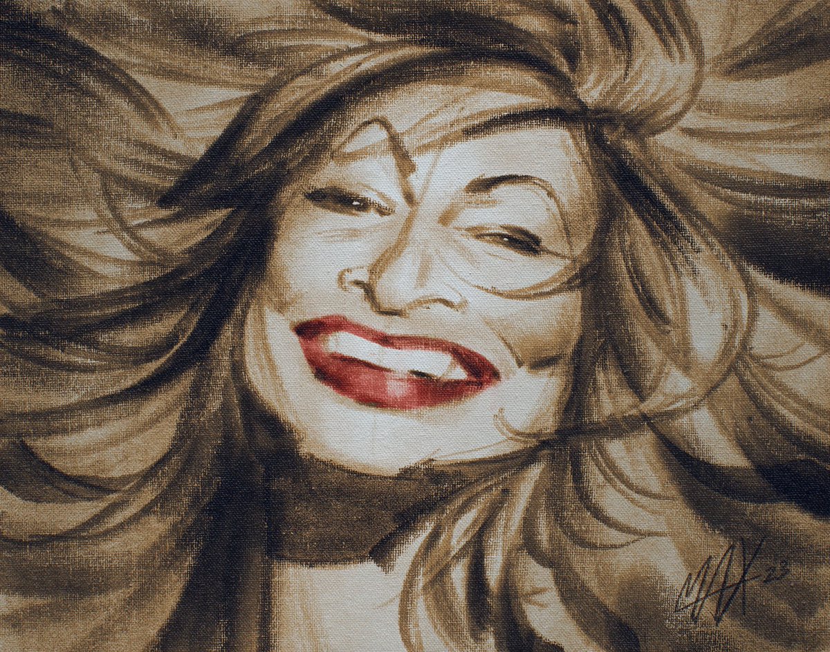 Tina Used a turpentine brush from my upcoming Oils MaxPack to sketch rather  than going fully rendered. Gave it a bit of midtone using a towel brush.  #Procreate #MaxPacks #NoAI