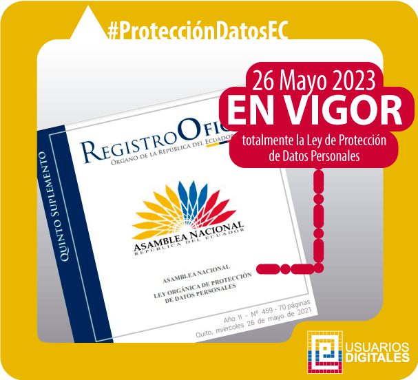 ¿𝗘𝗦𝗧𝗔́𝗦 𝗟𝗜𝗦𝗧𝗢?
Recuerda desde el viernes 26 de Mayo, se activan las sanciones😱 de la Ley de Protección de #DatosPersonales 

🤔¿Cuáles son las infracciones, cómo evitarlas y las sanciones? 

Ayúdanos con tu RT y mañana te contamos en un 🧵😉 #ProtecciónDatosEC #Ecuador
