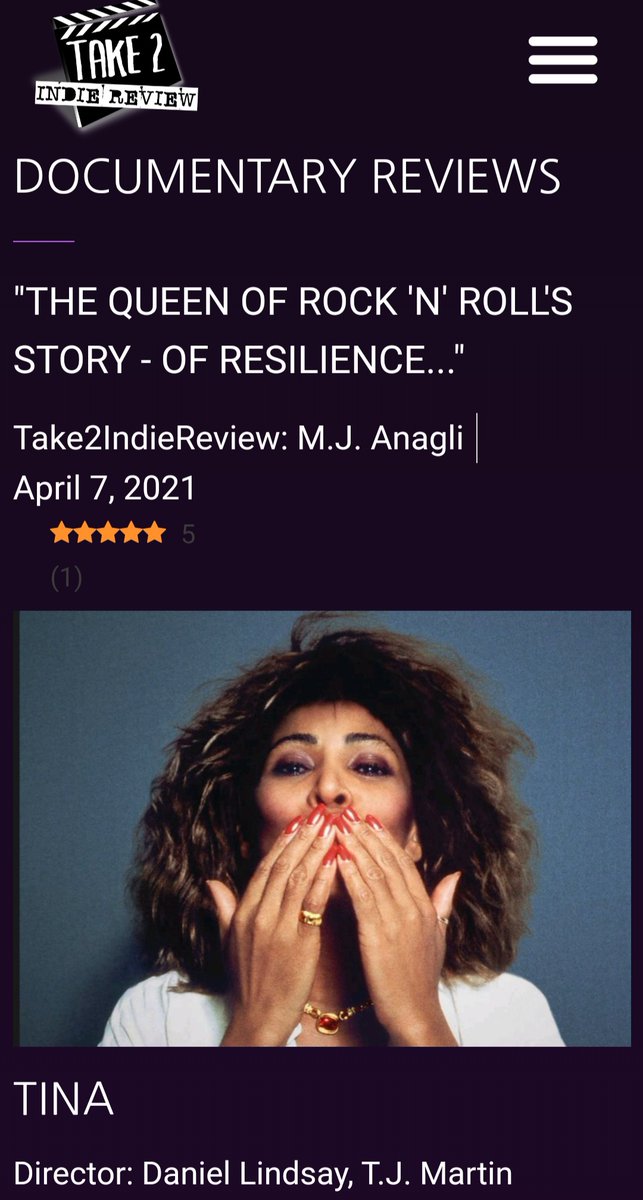 A repost in honor of this AMAZING ICON - RIP Tina Turner 🙏❤🙏

#take2indiereview #tinaturnertribute