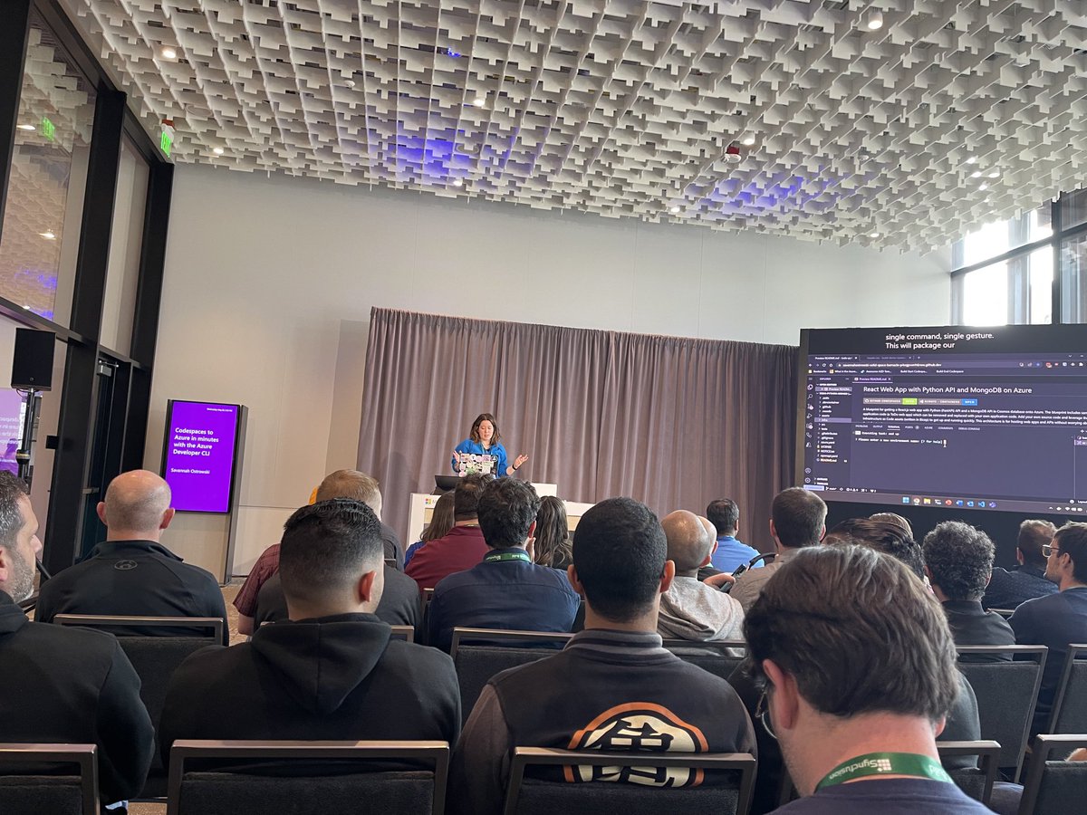 DanWahlin's tweet image. Watching ⁦@savostrowski⁩ show features in the new Azure Developer CLI. Such a cool new tool! #Build2023

learn.microsoft.com/azure/develope…