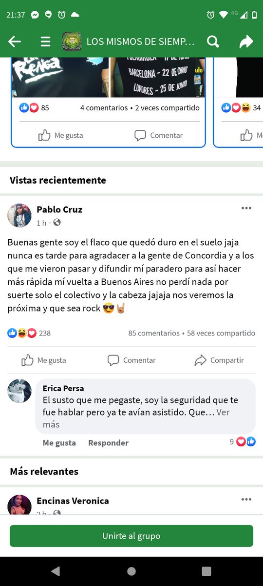 Todo controlado gurises acá no pasó nada