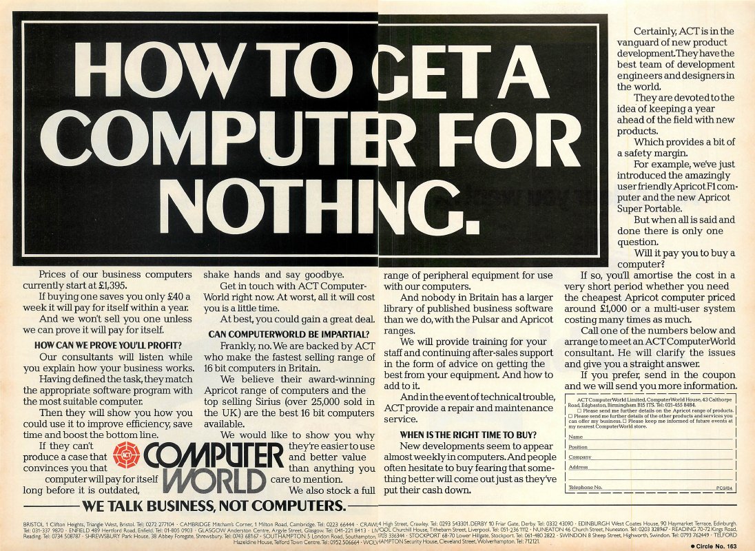 OldTechAdverts's tweet image. Practical Computing 1984 September
archive.org/details/Practi…
#retrocomputing #ukcomputing