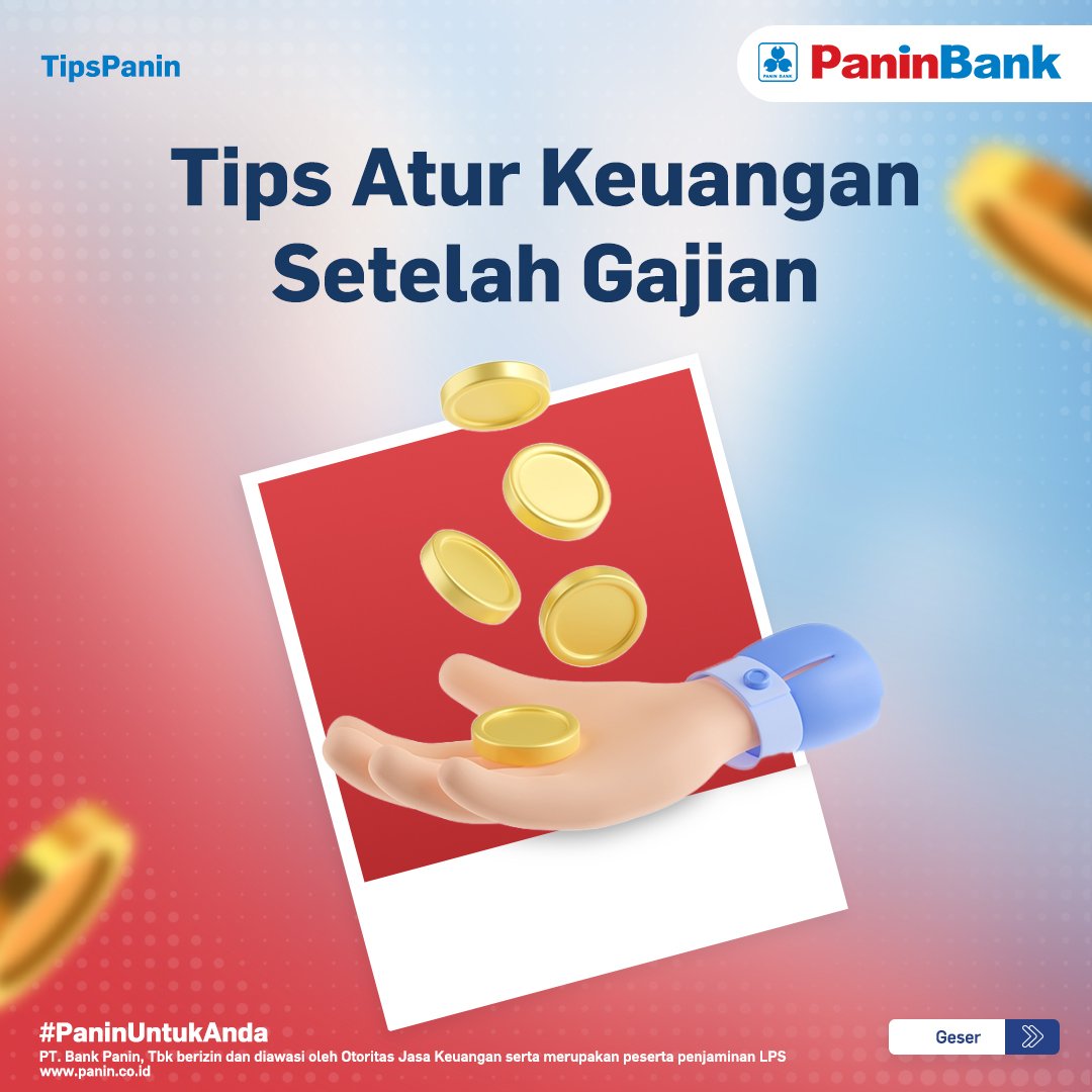 PaninBank's tweet photo. Hai Teman Panin, yuk simak tips dari kami biar makin lihai mengatur keuangan ketika gaji masuk ke rekening.
#PaninUntukAnda #PaninBank #TipsPanin https://t.co/C98haMeIbm