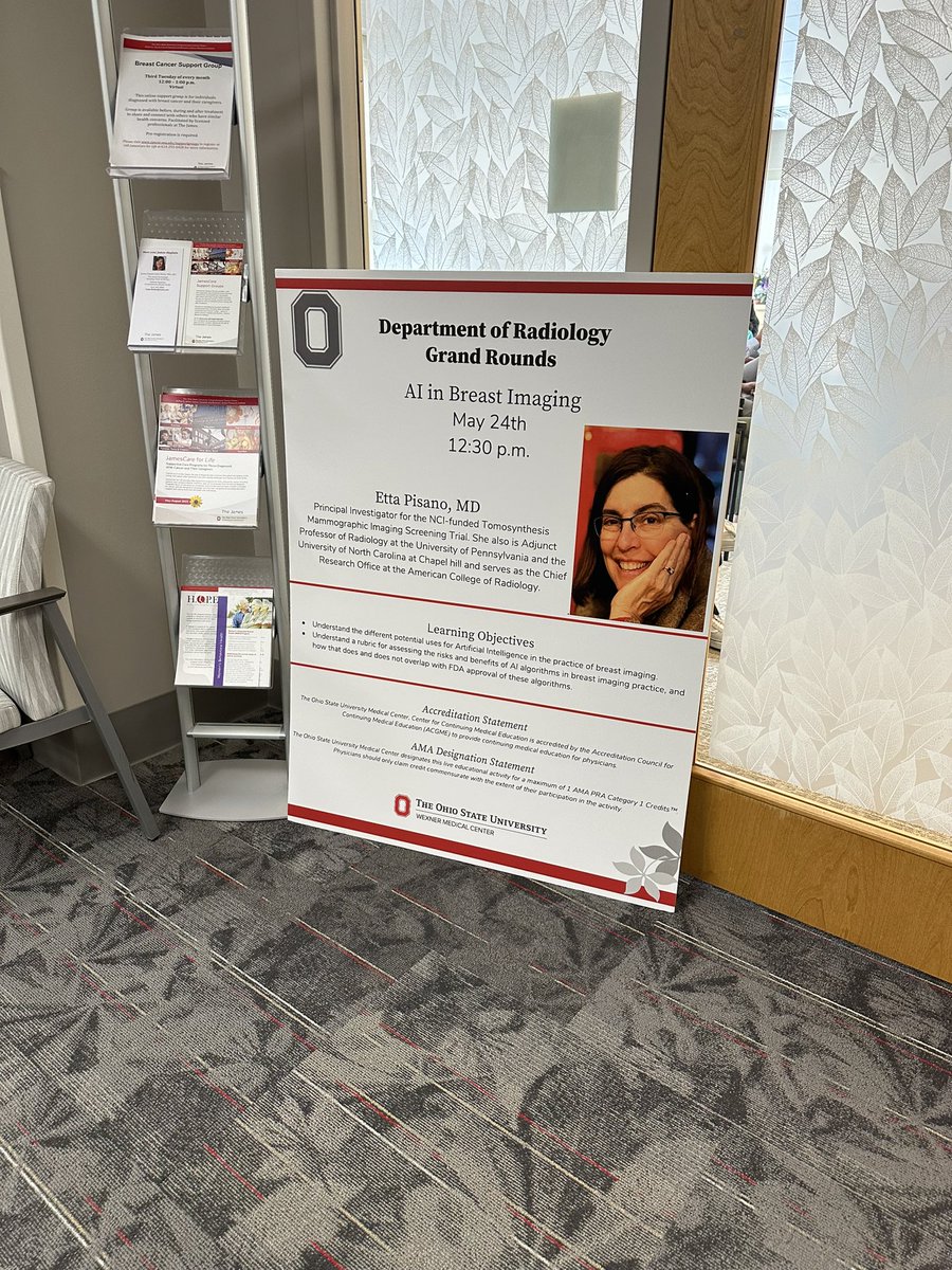 Mitva Patel (@mitvamd) on Twitter photo Visit today from <a href="/etpisano/">Etta Pisano, M.D.</a>- began w/her sharing <a href="/RadiologyACR/">American College of Radiology</a> resources to support research,then mentorship meeting w/ <a href="/OSURadiology/">Ohio State Radiology</a> residents, #breast #AI lecture <a href="/OSUCCC_James/">The James</a> &finally evening out w/breast rads!
Wonderful opportunity to learn from a true luminary in the field! Visit today from <a href="/etpisano/">Etta Pisano, M.D.</a>- began w/her sharing <a href="/RadiologyACR/">American College of Radiology</a> resources to support research,then mentorship meeting w/ <a href="/OSURadiology/">Ohio State Radiology</a> residents, #breast #AI lecture <a href="/OSUCCC_James/">The James</a> &finally evening out w/breast rads!
Wonderful opportunity to learn from a true luminary in the field!