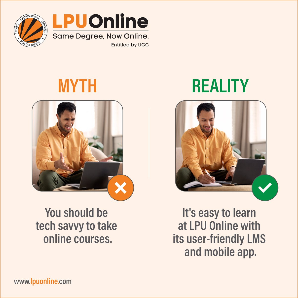 At #LPUOnline, the focus is to make learning simpler for every student so that you can benefit from lessons forever.
You learn, network, and grow together. ​Apply for our programmes today.

#Myth #MythVsReality #MythBusters #OnlineEducation #TechSavy #OnlineCourse #OnlineDegree