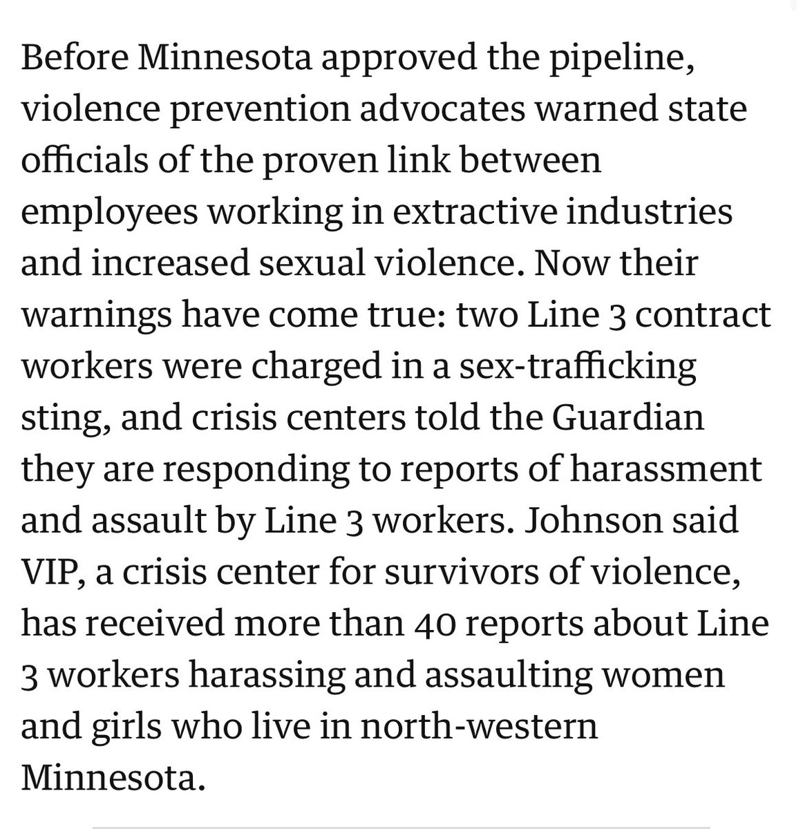 .@SenAmyKlobuchar you approved the pipeline, you protect the pipeline, and you have failed to allocate resources to protect the indigenous women being trafficked, assaulted, & murdered bc of the pipeline. Protect ur ppl. #stopline3