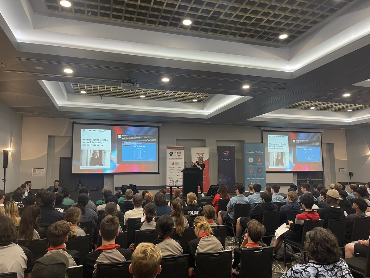 LifeJourney Australia (@dayofstem) on Twitter photo Great day at <a href="/TheBigDayIn/">BiG Day In - ICT career days for Yr 9-12 students</a> in Darwin with Val from <a href="/ASDGovAu/">Australian Signals Directorate</a> speaking to students about her journey and career opportunities in technology at Australia’s oldest (and coolest 😎) intelligence agency! #cybersecurity #CyberEXP Great day at <a href="/TheBigDayIn/">BiG Day In - ICT career days for Yr 9-12 students</a> in Darwin with Val from <a href="/ASDGovAu/">Australian Signals Directorate</a> speaking to students about her journey and career opportunities in technology at Australia’s oldest (and coolest 😎) intelligence agency! #cybersecurity #CyberEXP