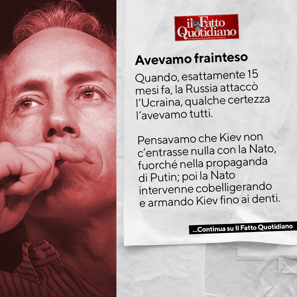 marcotravaglio's tweet photo. Avevamo frainteso
Leggi l'editoriale completo in edicola e su FQ Extra 👉 https://t.co/vjzOwtp5LP https://t.co/O3bJSYssI8