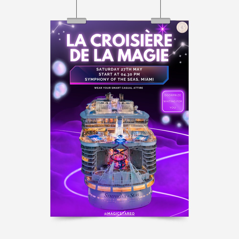 MAGICSTAREO's tweet photo. ㅤ
ㅤ
ㅤ 𝓢𝒂𝒗𝒆 𝓣𝒉𝒆 𝓓𝒂𝒕𝒆
ㅤ 𝐓𝐇𝐄 𝐆𝐑𝐀𝐍𝐃 𝐎𝐏𝐄𝐍𝐈𝐍𝐆
ㅤ La croisière de la Magie
ㅤ @MAGICSTAREO
ㅤ #CroisièreMagique
ㅤ➽───────────★
ㅤ  𝟐𝟕 𝐌𝐚𝐲 𝟐𝟎𝟐𝟑
ㅤ  𝓐t 16.30 PM
ㅤ📍𝐒𝐲𝐦𝐩𝐡𝐨𝐧𝐲 𝐨𝐟 𝐭𝐡𝐞 𝐒𝐞𝐚𝐬, 𝐌𝐢𝐚𝐦𝐢
ㅤ
ㅤ https://t.co/97yNpz4AYZ