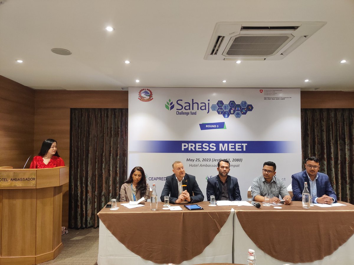 #happeningnow
Kick off - Press meet with Nepali media. Informing about the SAHAJ challenge fund which <a href="/PACSouthAsia/">Practical Action Consulting (PAC) South Asia</a> will be facilitating to bring in new #Innovative #Services supporting #dairy #vegetables #cardamom and #maize #entrepreneurs in Koshi province of Nepal. <a href="/Nepal_PA/">Practical Action in Nepal🇳🇵</a>