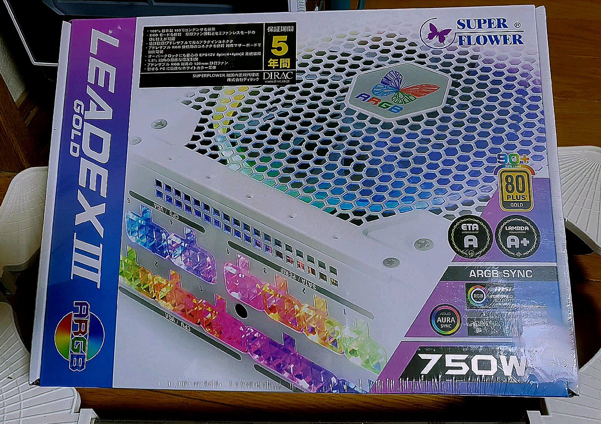 Lets_Beep_Beep's tweet photo. #SUPERFLOWER の電源2台目 #X570 の方に搭載予定
#ドスパラでこれ買った
#ASRock #PhantomGaming #Radeon #RX590 #NZXT #KRAKENX52 #H510Elite #SUPERFLOWER #LEADEXⅢ #GOLDARGB750W 2台
#自作PC #自作pcのある生活 https://t.co/1d7eq6LmfJ