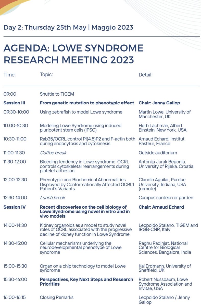 LeopoldoStaiano (@staianoleopoldo) on Twitter photo Second day of the Lowe Syndrome meeting at <a href="/Tigem_Telethon/">Tigem Telethon</a> After kicking off with terrific speakers showing translational studies and patients perspective, today is the cell biology day: new findings and tools to study and tackle Lowe Syndrome! <a href="/GallopLab/">Jenny Gallop's Lab</a> Second day of the Lowe Syndrome meeting at <a href="/Tigem_Telethon/">Tigem Telethon</a> After kicking off with terrific speakers showing translational studies and patients perspective, today is the cell biology day: new findings and tools to study and tackle Lowe Syndrome! <a href="/GallopLab/">Jenny Gallop's Lab</a>