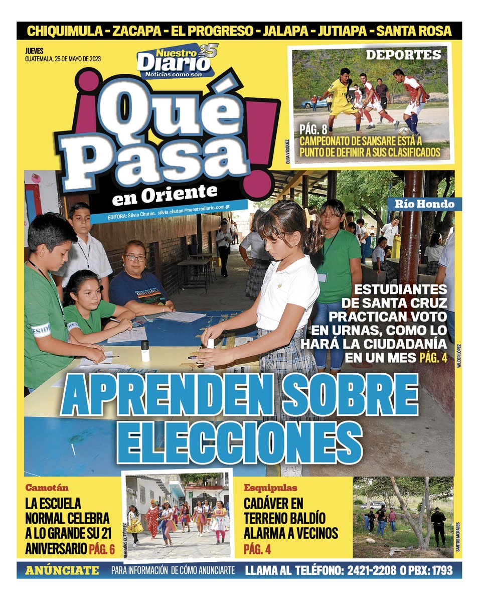 #NuestraComunidad | Busca los acontecimientos más relevantes en #QuéPasa en #Oriente #NuestroDiario , noticias como son.