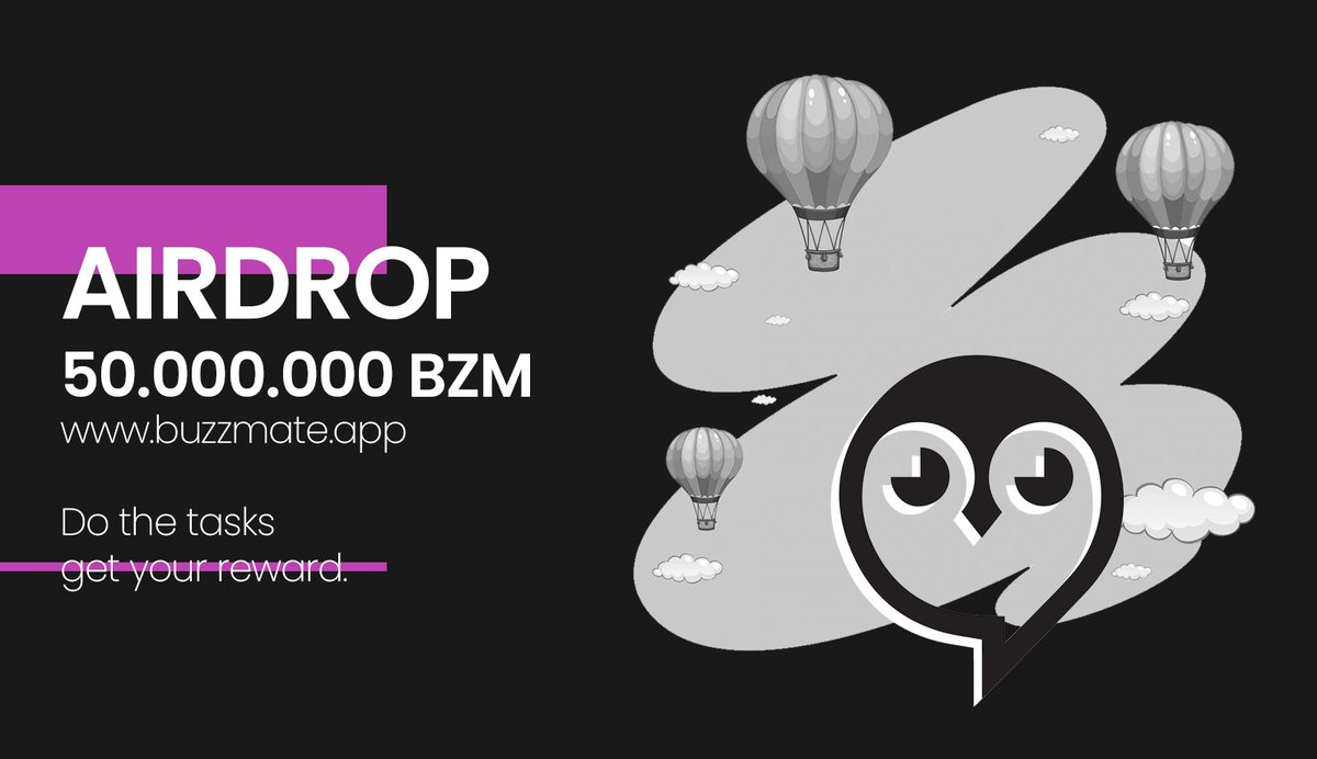 buzzmateapp's tweet photo. BuzzMate Airdrop

🏷 Total Reward : 50M BZM for all participants

🪂 Register: https://t.co/gY3KQcTuBP

🏷 Do the tasks get your reward!

- Click "Start Earning"
- Connect Twitter or Email Register
- Scroll down > Complete all task
- Finished

#Crypto #Cryptocurrency #CryptoNews #Metamask #BZM #BuzzMate #airdrop #bep20 #bsc #busd #bnb📷 #binance📷 #1000x #BinancePizza📷 #USDT #Bitcoin📷 #Ethereum #Airdrops #Giveaway #WEB3
