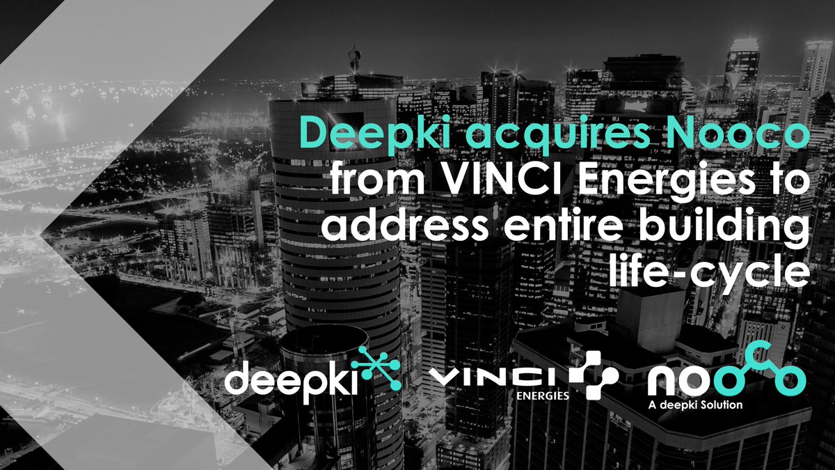 DeepkiSAS's tweet photo. Deepki acquires Nooco, the platform that measures and optimizes the carbon footprint of building construction and renovation projects, from @VINCIEnergies, positioning itself to address the entire building life-cycle.
Press release 👉 https://t.co/9UPQkAtufk
#NetZero #RealEstate https://t.co/8sDY9fdyX0