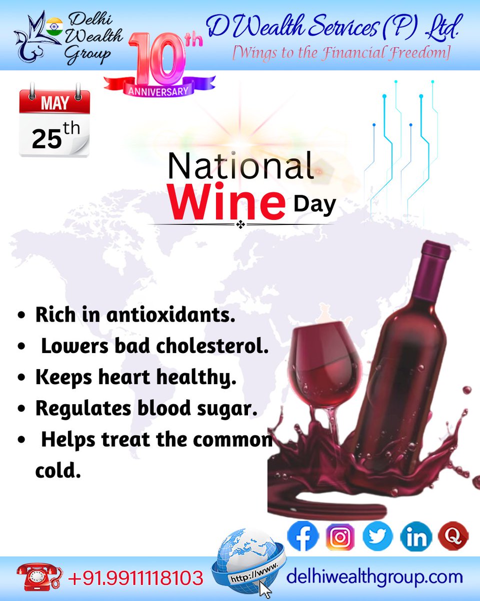 'Wine a little, laugh a lot.'
#happywineday
#delhiwealthgroup
#DWSPL
#loanservices #businessfinance #finance #businessgrowth #womeninbusiness #workingcapital #workingcapitalfinance #homeloan #LoanAgainstProperty #educationloan #personalfinance