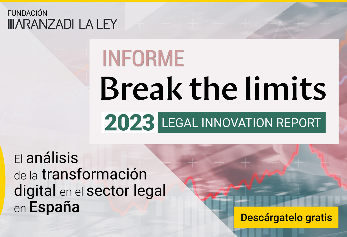 diariolaley's tweet photo. 💡 El informe Break the limits 2023 (The legal innovation report) analiza la #transformacióndigital en el sector legal en España + INFO 👉 https://t.co/VqnejAd1Sn @FAranzadiLALEY #tecnología #despachos #AdministracionesPúblicas #AsesoríasJurídicas #BreakTheLimits https://t.co/RuUyAe9QEi