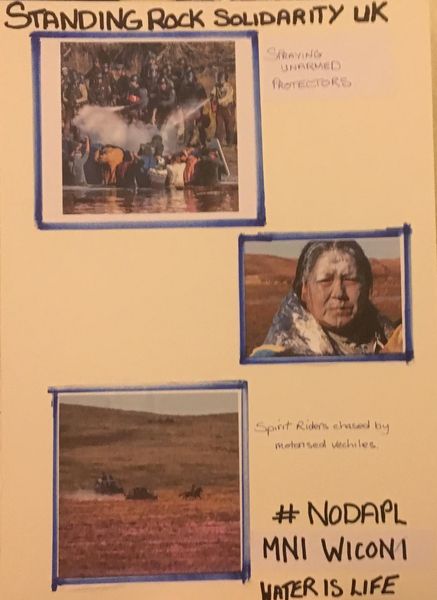 Nov 2016
Heading over to the American Embassy for a rally in support of Standing Rock. Have decided to make double-sided placard to make more people aware of the way peaceful protesters are being treated by the police in America.  MNI WINCONI #WATERISLIFE #NODAPL