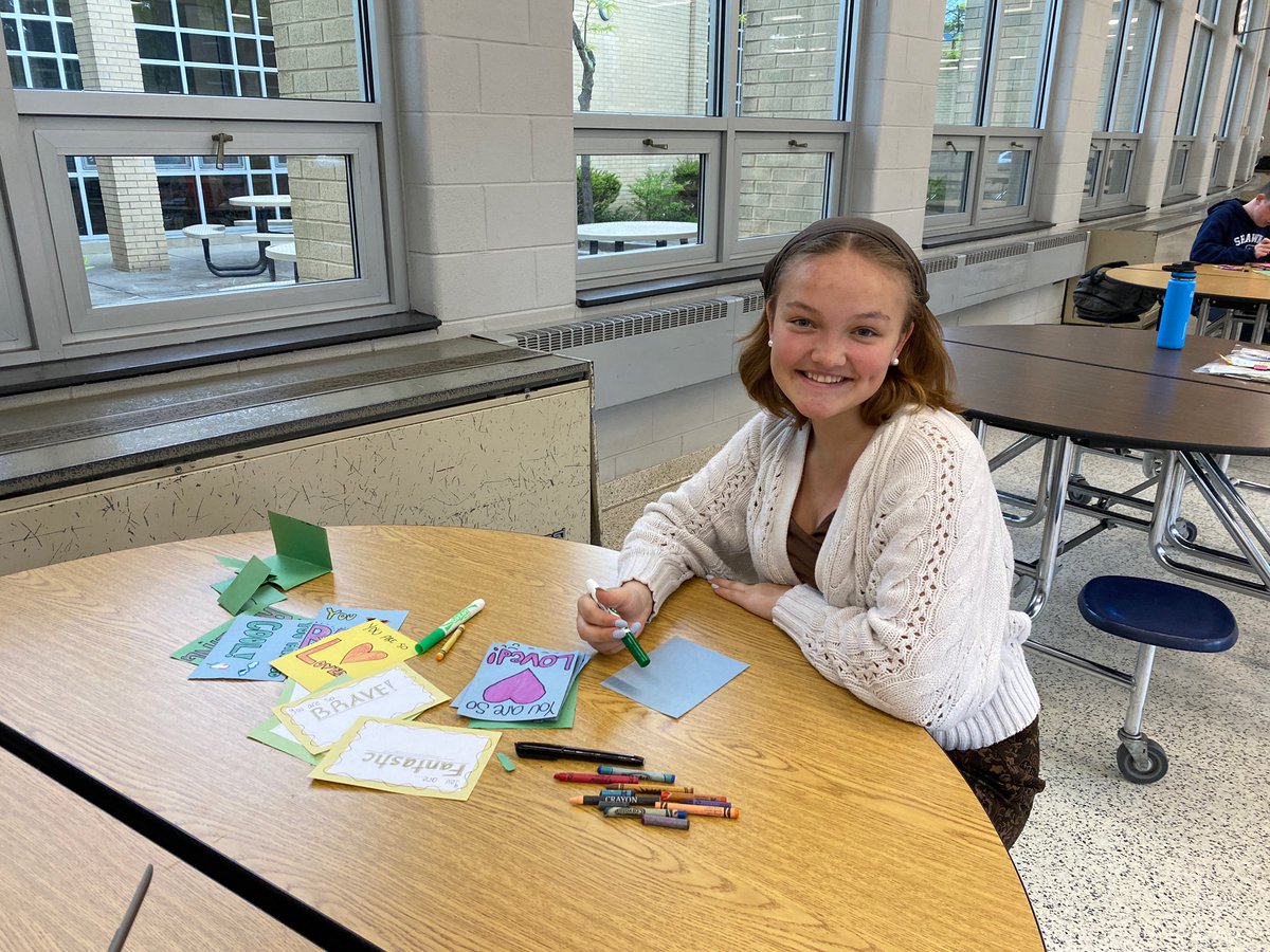 Our Renegades in Students Actively Concerned Club made cards for hospitalized children.❤️ #lrhsd #shawneefamily #canthidethatrenegadepride #renegadenation