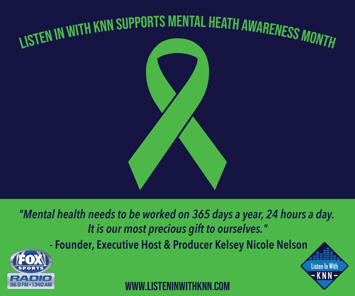Listen In With KNN (@listeninwithknn) on Twitter photo The “Listen In With KNN” team in conjunction with <a href="/1340AMFOXSports/">FOX Sports Radio1340</a> is proud to support #MentalHealthAwarenessMonth. Protect and prioritize yourself. #LIWKNN #ListenInWithKNN #MentalHealthAwareness The “Listen In With KNN” team in conjunction with <a href="/1340AMFOXSports/">FOX Sports Radio1340</a> is proud to support #MentalHealthAwarenessMonth. Protect and prioritize yourself. #LIWKNN #ListenInWithKNN #MentalHealthAwareness