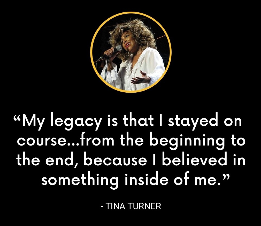 Among the many inspiring quotes.  Her legacy will always live on....
💔
#SimplyTheBest
#TinaTurner 
#Legend 
#Icon
#RIPTinaTurner