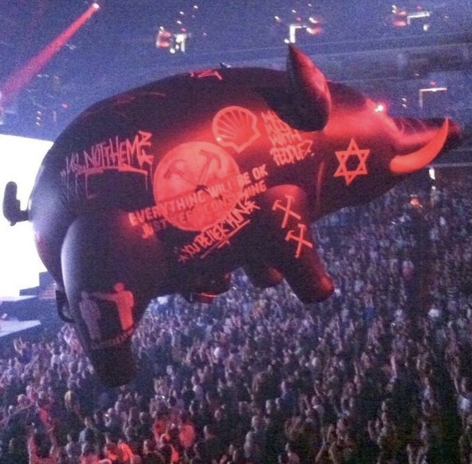 The scary thing isn't that Roger Waters is a deranged bigot who dresses like an S.S. officer while flying a pig marked with the Star of David. The scary thing is that such a deranged bigot can fill an arena in Berlin.