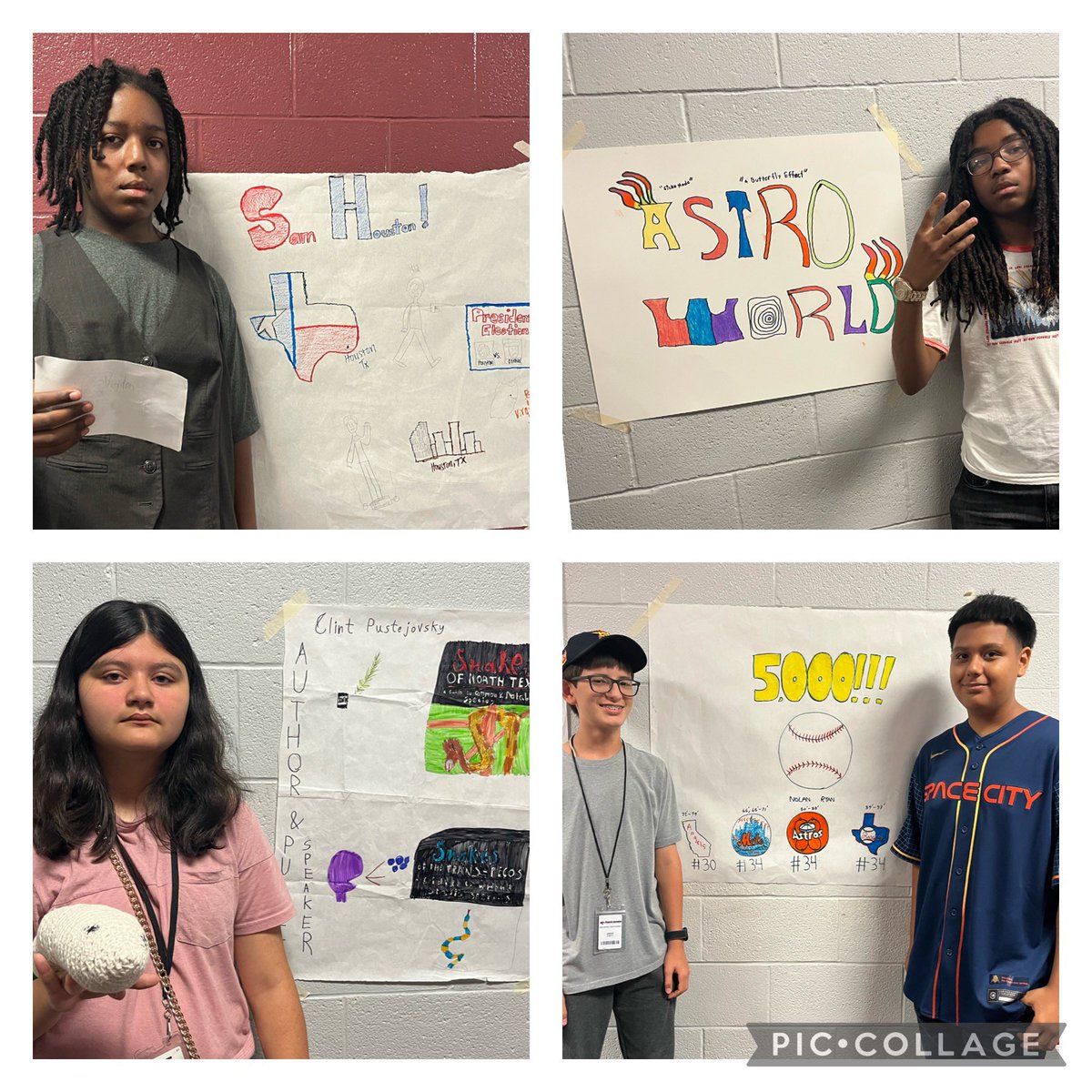 We had some VIP Texans at <a href="/WunderlichKISD/">Wunderlich Int.</a> today! Our 7th graders researched their favorite Texan, created a background and costumes for our Living Museum project. One of my favorite ways to end the year. #SelenaGomez #samhouston #beyonce #travisscott #nolanryan #barbarajordan