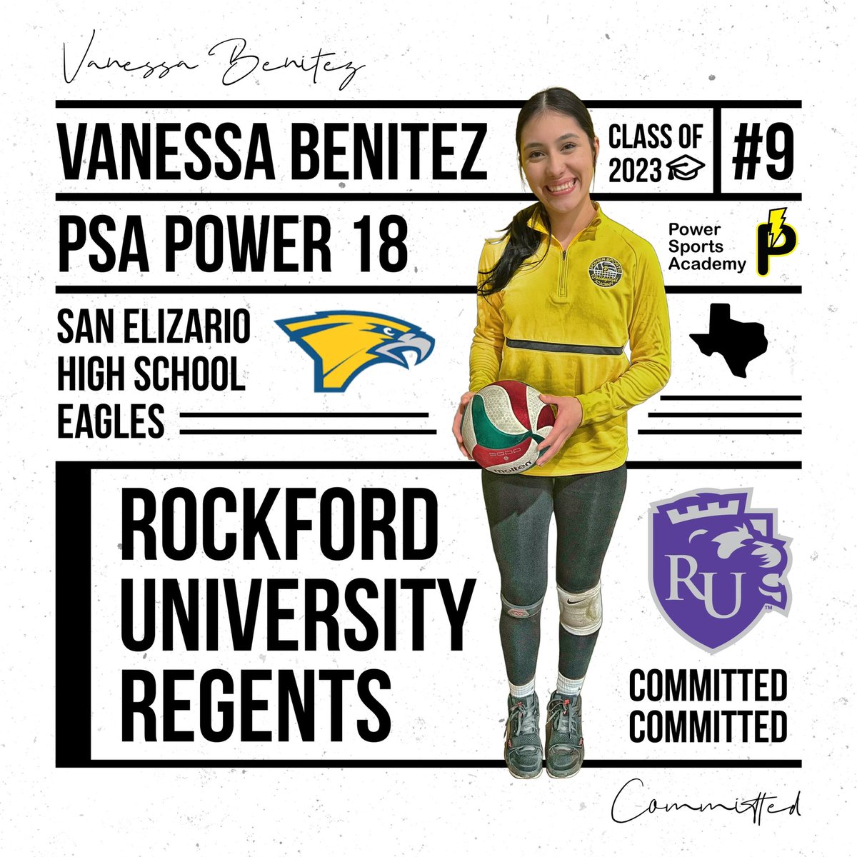 congrats to our PSA teammate <a href="/vanessabeni9/">vanessa benitez</a> on her commitment to continue her athletic career at Rockford University in Illinois.This young lady came in day one and said she wanted to play in college.She worked,got better and she now earned a her way on a college roster!You did it