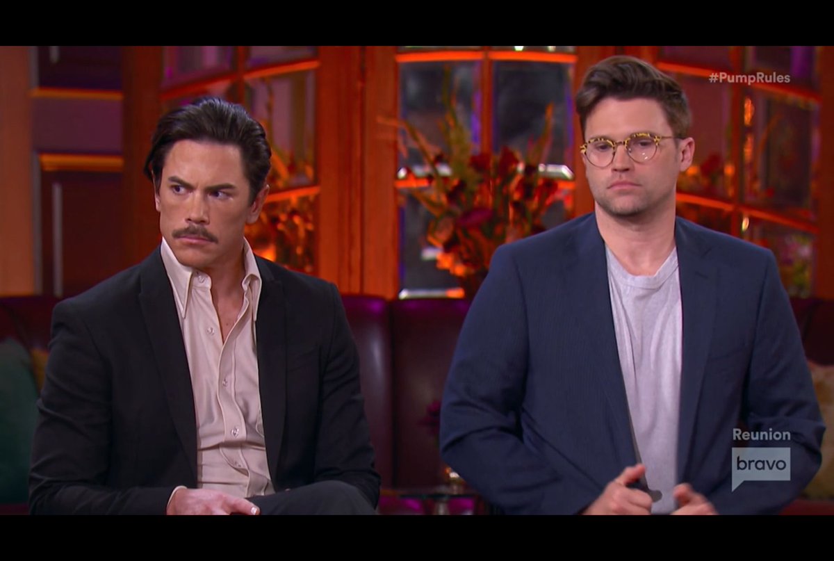 AlexKeswani's tweet photo. Tom Schwartz and Tom Sandoval are the reason why we need to deconstruct the patriarchy #PumpRules #PumpRulesReunion https://t.co/O7CCc3O4q7