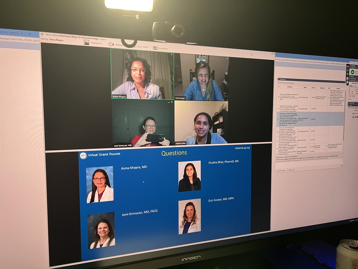 Jami Kinnucan, MD, FACG, AGAF, FCCF (@ibdgijami) on Twitter photo <a href="/AmCollegeGastro/">ACG</a> that was fun! Thanks for all that attended, submitted questions and so great to see a panel of rock ⭐️ #womeninGI #womeninIBD
<a href="/IBD_DrEMF/">Erin Forster MD MPH</a> <a href="/GI_PharmD/">Shubha Bhat, PharmD</a> <a href="/AKhapraMD/">Asma Khapra, MD</a> <a href="/AmCollegeGastro/">ACG</a> that was fun! Thanks for all that attended, submitted questions and so great to see a panel of rock ⭐️ #womeninGI #womeninIBD
<a href="/IBD_DrEMF/">Erin Forster MD MPH</a> <a href="/GI_PharmD/">Shubha Bhat, PharmD</a> <a href="/AKhapraMD/">Asma Khapra, MD</a>