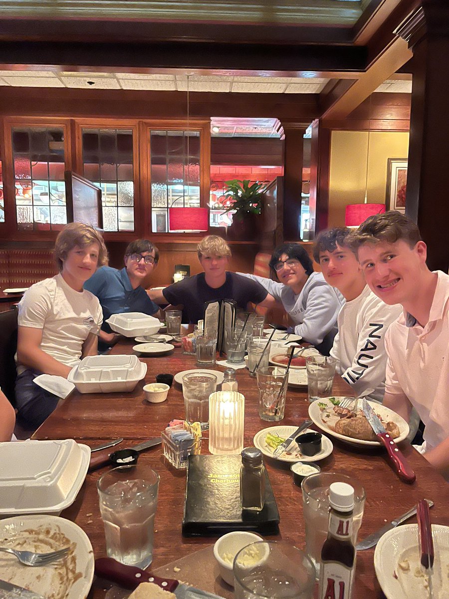 aastaggtennis's tweet photo. Boys Tennis makes it to state.  Steak dinner at Jamesons Char House to celebrate the whole team qualifying for state!  Boys start play at 8 am tomorrow.  @StaggAthletics https://t.co/n2wvvhbjPI