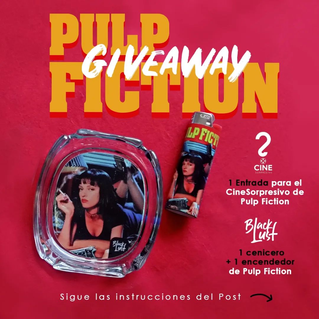 RevistaCAPIUSA's tweet photo. Los amigos de #BlackLust están realizando esta genial promo que incluye:
· Un pase para el #CineSorpresivo de #PulpFiction.
· Un cenicero + un encendedor de la lica.
Pueden participar aquí 👉 https://t.co/8LcJbVCsqP https://t.co/1WYzonRJLp