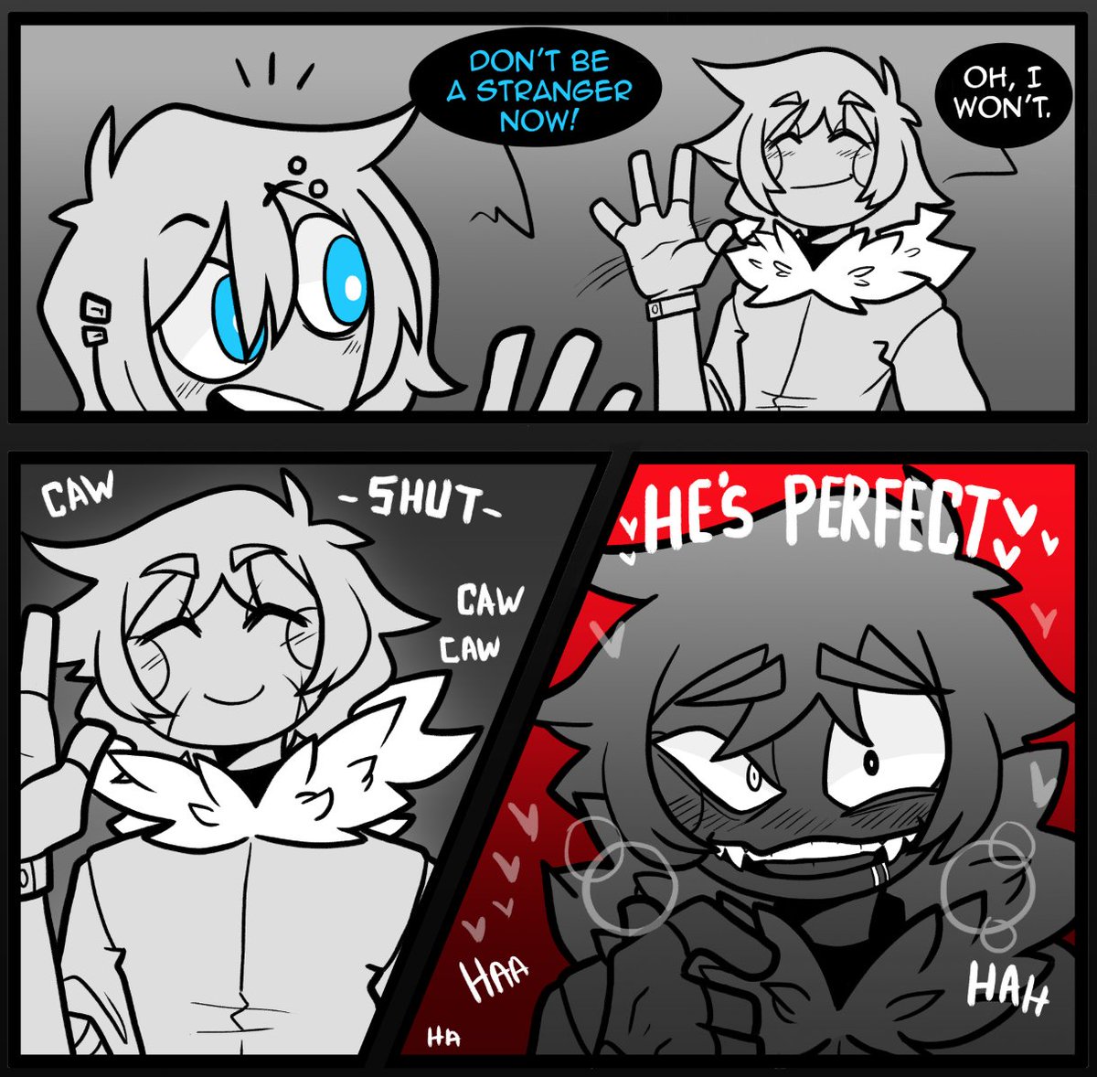 AGhostIsDrawing's tweet photo. (2/3) What up, my name's Ghost and I'm allergic to making my characters fucking normal lol

#MyDearHatchetMan #MyDearHatchetManFanart https://t.co/veVVOQCldh