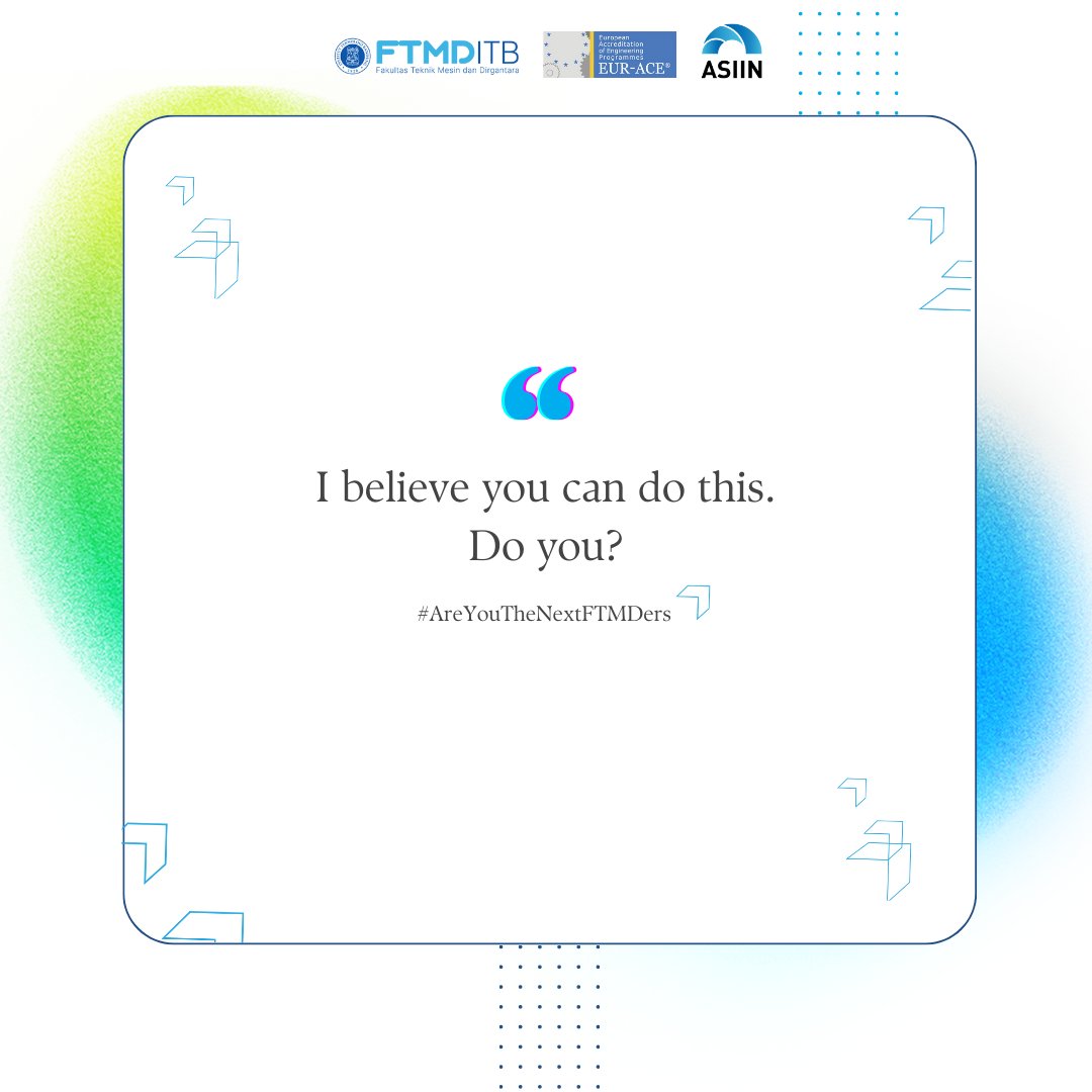 ftmd_itb's tweet photo. #AreYouTheNextFTMDers ?
Semangat dan sukses para pejuang SNBT 2023!
#SNBT
#FTMD
#ITB
#FTMD2023ToTheFuture https://t.co/XCnNrf1WyK