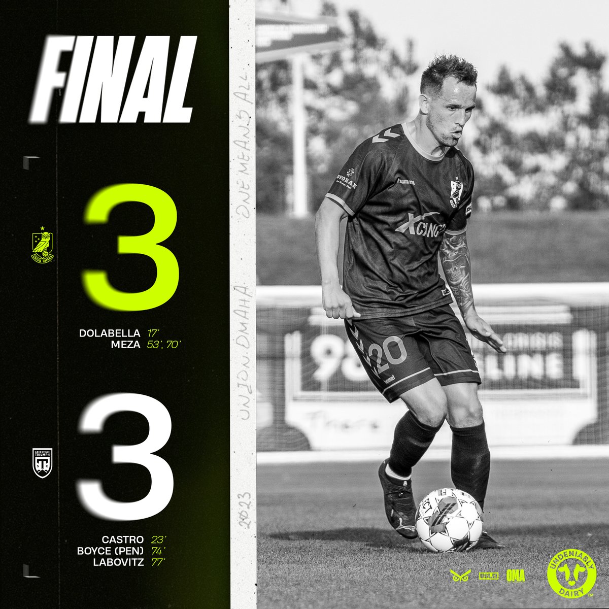 𝗙𝗜𝗡𝗔𝗟 | 3-3

Final at home as our unbeaten streak reaches 5⃣ matches.

Thank you to the Wednesday night crowd for the noise and support - we’ll see you Saturday for another run at a home W!

@UndeniablyDairy @MidwestDairy | #OMAvGVL