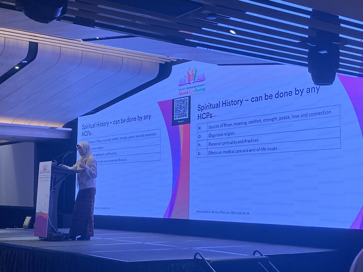 ChengPeiCSI's tweet photo. The “HOPE” framework to explore individual’s spirituality history for better person centered care. 

#acpi
#Singapore 
@DiahMartina2 https://t.co/VBwCStO8X3