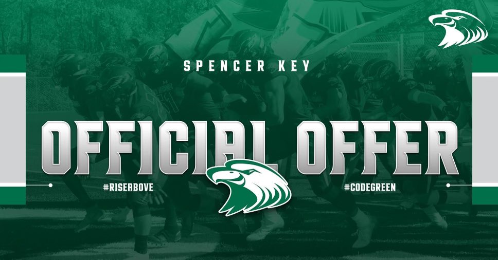 SpencerKey_9's tweet image. GOD IS GOOD🙏🏽!
After a great conversation w/ @_CoachAug, I am honored and blessed to receive my first offer to play football at @CMUEaglesFB! 💚🤍🦅
#RiseAbove #CodeGreen
@CoachRoseIvey @ChrismanBearsFB