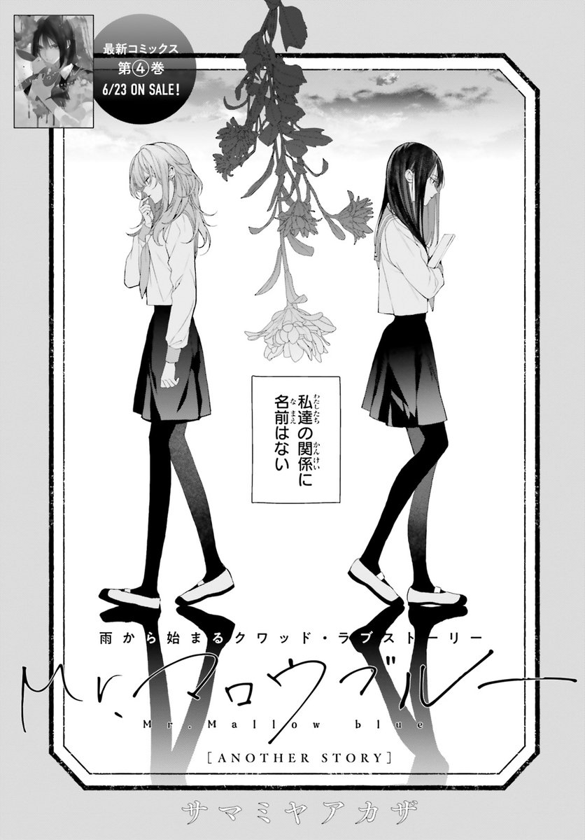 #ASUKA 7月号掲載  

雨から始まるクワッド・ラブストーリー 
第4巻 6/23 ON SALE!! 
#サマミヤアカザ 『Mr.マロウブルー』 