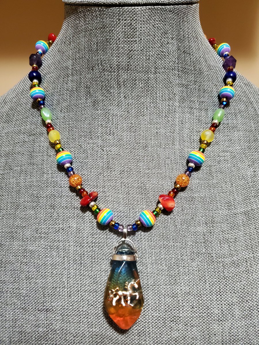 I made a new Rainbow Unicorn Crystal Necklace 

#unicorn #unicorns #dnd #dungeonsanddragons #mythicalcreatures #magicalcreatures #mysticalcreatures #fantasy #magic #art #crafting #jewelry #jewelrymaking #jewelrycrafting #necklace #necklaces #rainbow #rainbows