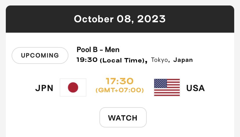 thxuvvw's tweet photo. ตารางแข่ง Olympic Qualifying Tournament มาแล้ว

เวลาประเทศไทย 🇹🇭: 17.30 น.

- Team Japan 

30Sep23: 🇯🇵 vs 🇫🇮
01Oct23: 🇯🇵 vs 🇪🇬
03Oct23: 🇯🇵 vs 🇹🇳
04Oct23: 🇯🇵 vs 🇹🇷
06Oct23: 🇯🇵 vs 🇷🇸
07Oct23: 🇯🇵 vs 🇸🇮
08Oct23: 🇯🇵 vs 🇺🇸 https://t.co/g1a1VerKmJ