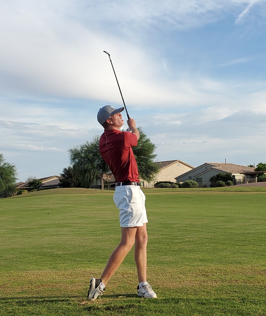 Time to celebrate the #Class2023! Even though he was only with us a year, Kaiden made his mark on <a href="/RMGolfTeam/">RED MOUNTAIN GOLF</a> &amp; took home First Team All East Valley Region honors in the process! #RMPride #Lion4Life