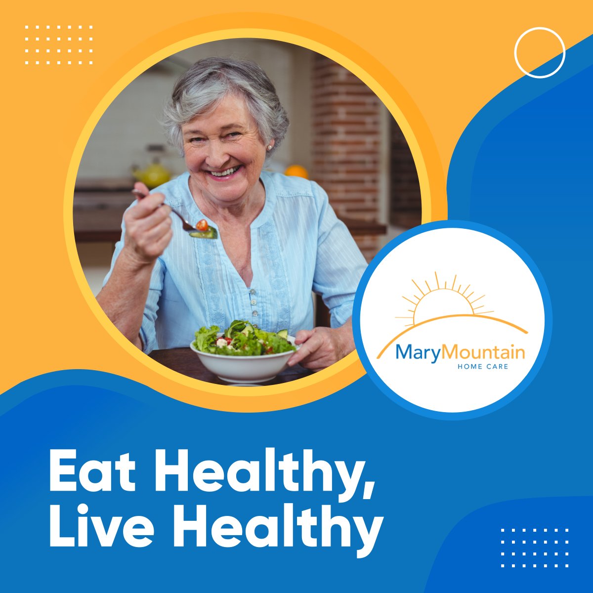 Eating the proper foods can help you maintain the appropriate weight and avoid unnecessary health problems such as hypertension, high cholesterol, and diabetes.

#EatHealthy #LiveHealthy #HomeCareServices #LosAngelesCA
